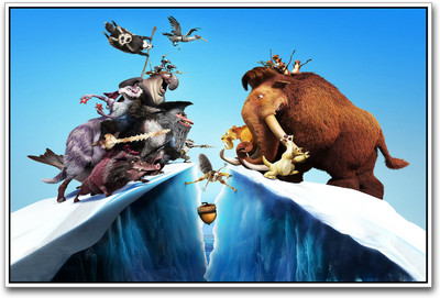 Ice Age Movie characters Paper Print(12 inch X 18 inch)