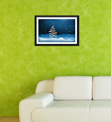 

Tallenge - Christmas Art - Winter WOn Paper Print(17 inch X 12 inch, Framed)