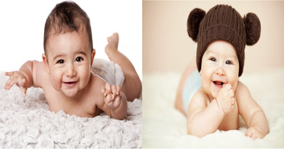 

Cute Baby Poster 2 Pcs Combo Smiling New Born Infant Child love Wall Decor Photographic Paper(12 inch X 18 inch)