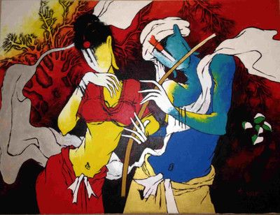 43% OFF on Painting without Frame Canvas Art Krishna-18 Canvas Art(18 inch X 22 inch)