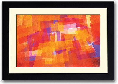 Orange Abstract Design Fine Art Print(14 inch X 20 inch, Framed)