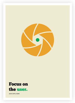 33% OFF on Focus On The User Adam Smith Xobni Corporate Startup Quotes Poster Paper Print(16.5 inch X 11.5 inch)