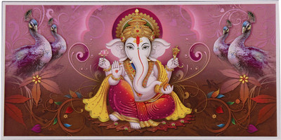 

Textured Art Ganesh Fine Print Unframed Poster Fine Art Print(20 inch X 40 inch, Rolled)