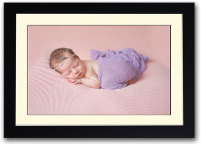 

Adorable Baby In Purple Fine Art Print(14 inch X 20 inch, Framed)