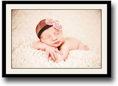 

Baby sleeping with flower band Fine Art Print(10 inch X 14 inch, Framed)