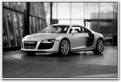 

Audi Supercar b/w Inspired Paper Print(12 inch X 18 inch)