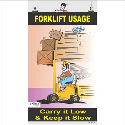 

Safety Poster-Forklift Usage Paper Print(26 inch X 14.22 inch, Rolled)