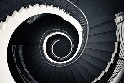 

Oshi - Stairs Circle Paper Print(12 inch X 18 inch, Stretched)