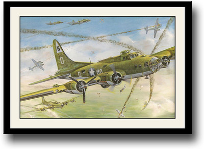 Fighter planes flying artistic Fine Art Print(10 inch X 14 inch, Framed)