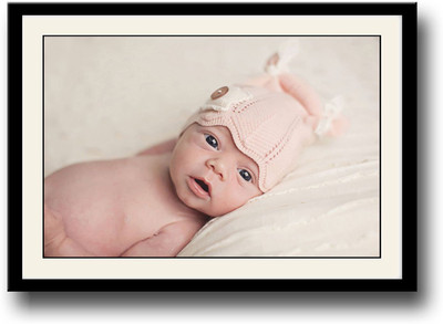 

Baby with pink cap Fine Art Print(10 inch X 14 inch, Framed)