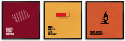 

Prove, Break Up, Your Instinct Business Quotes (Set Of 3) Paper Print(8.8 inch X 8.8 inch, Framed)