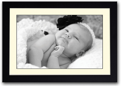 

Baby With Black Rose B&W Fine Art Print(14 inch X 20 inch, Framed)