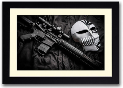 

Gun and Mask Fine Art Print(14 inch X 20 inch, Framed)