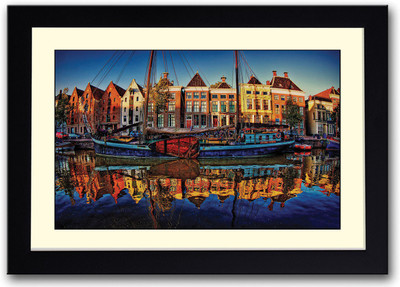 

Boat in Dock Fine Art Print(14 inch X 20 inch, Framed)