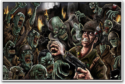 

Killing the Zombies Paper Print(12 inch X 18 inch)