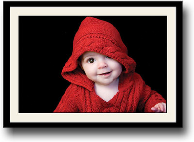 

Cute Baby in Red Fine Art Print(10 inch X 14 inch, Framed)