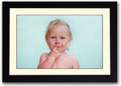 

Baby Eating Chocolate Fine Art Print(14 inch X 20 inch, Framed)