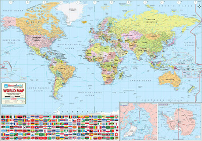 World Wall Map Fine Art Print(37 inch X 52 inch, Rolled)