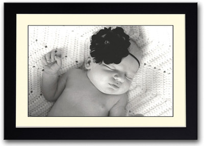 

Baby With Black Flower B&W Fine Art Print(14 inch X 20 inch, Framed)