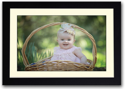 

Baby Girl In Basket Fine Art Print(14 inch X 20 inch, Framed)