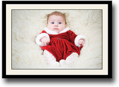 

Cute Baby in Red Dress Fine Art Print(10 inch X 14 inch, Framed)