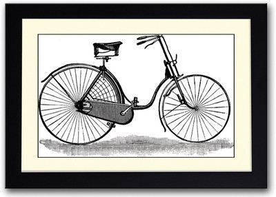 

Vintage Bicycle Sketch Fine Art Print(14 inch X 20 inch, Framed)