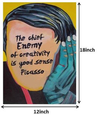 33% OFF on Seven Rays Picasso - Enemy of Creativity Paper Print (Small) Paper Print(18 inch X 12 inch)