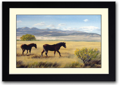 

Horses artistic Fine Art Print(14 inch X 20 inch, Framed)