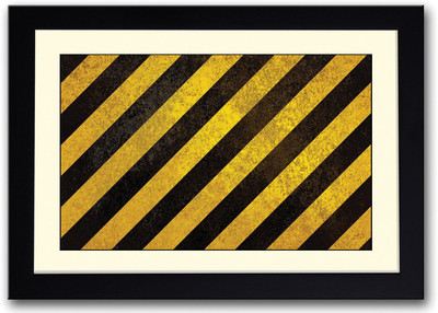 

Yellow and Black Stripes Fine Art Print(14 inch X 20 inch, Framed)