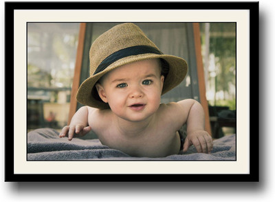 

Cute baby with amazing hat Fine Art Print(10 inch X 14 inch, Framed)