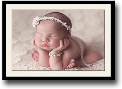 

Baby with hair band and bracelet Fine Art Print(10 inch X 14 inch, Framed)