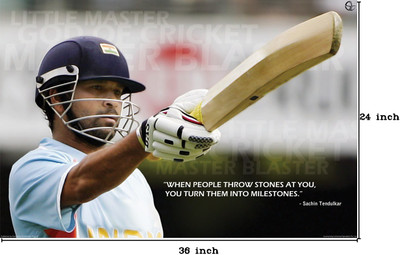 

Sachin Tendulkar - Master Blaster Paper Print(24 inch X 36 inch, Rolled)