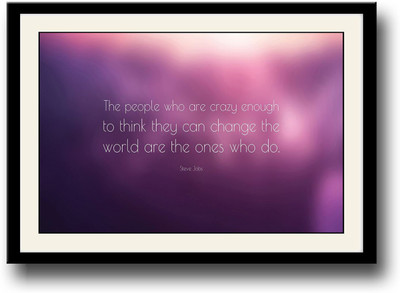

Steve jobs crazy people quote in pink Fine Art Print(10 inch X 14 inch, Framed)