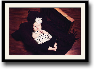 

Cute baby sleeping in trunk Fine Art Print(10 inch X 14 inch, Framed)