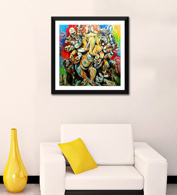 

Tallenge - Mahaganpati Vinayak - Framed Digital Art Print On Photographic Paper(18 inch X 18 inch, Framed)