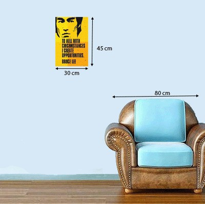 50% OFF on Seven Rays Bruce Lee - To Hell with circumstances Paper Print (Small) Paper Print(18 inch X 12 inch)