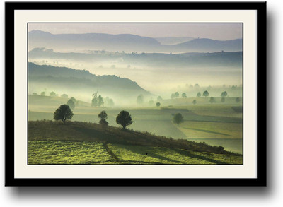 

Foggy Morning on the hills Fine Art Print(10 inch X 14 inch, Framed)