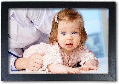 

Cute Little Girl Poster (Ver. 2) with Frame Paper Print(14 inch X 20 inch, Streched)