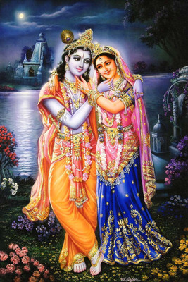 

Divine Krishna Blessings Paper Print(18 inch X 12 inch, Rolled)