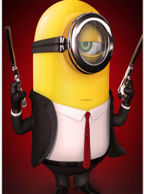 

Posterhouzz Minion With Guns Paper Print(18 inch X 12 inch, Rolled)