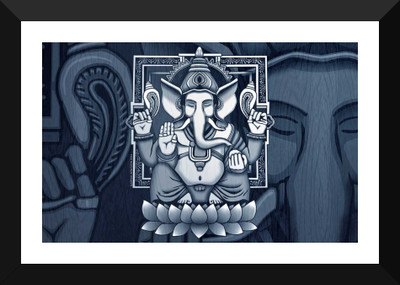 

Tallenge - Digital Art - Ganpati Vinayak - Framed A3 Size Poster Paper Print(17 inch X 12 inch, Framed)