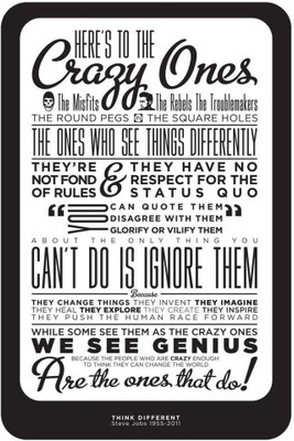 

Posterhouzz Steve Jobs Think Different Poster Fine Art Print(18 inch X 12 inch, Rolled)