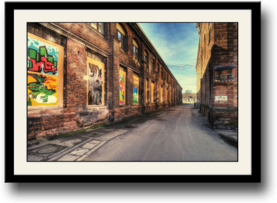 

Building with wall graffiti Fine Art Print(10 inch X 14 inch, Framed)