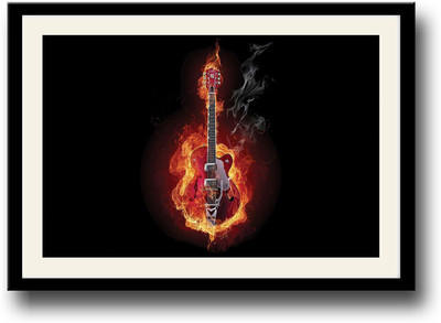 

Colorful Guitar Fine Art Print(10 inch X 14 inch, Framed)