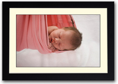 

Baby In A Pink Cloth Swing Fine Art Print(14 inch X 20 inch, Framed)