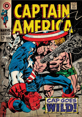 

Wild Captain America poster (Officially Licensed) Paper Print(36 inch X 24 inch, Rolled)