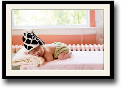 

Cute baby sleeping beside window Fine Art Print(10 inch X 14 inch, Framed)