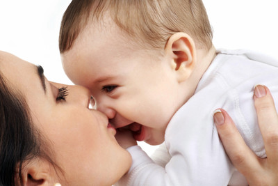 

Child's Love - Mother kissing her Cute Baby Paper Print(12 inch X 18 inch, Streched)