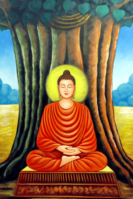 

Oshi - Gautama Buddha Fine Art (9) Paper Print(18 inch X 12 inch, Stretched)