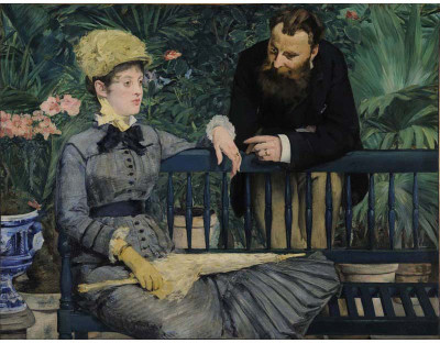 

Old Masters Collection - In the Conservatory by Édouard Manet - Medium Size Ready To Frame Rolled Digital Art Print On Photographic Paper(24 inch X 18 inch, Rolled)